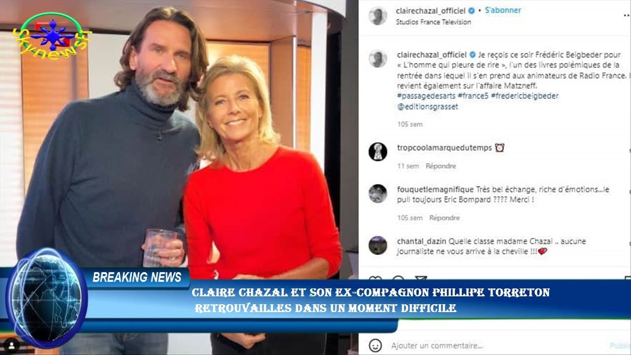 Claire Chazal et son ex-compagnon Phillipe Torreton  retrouvailles dans un moment difficile