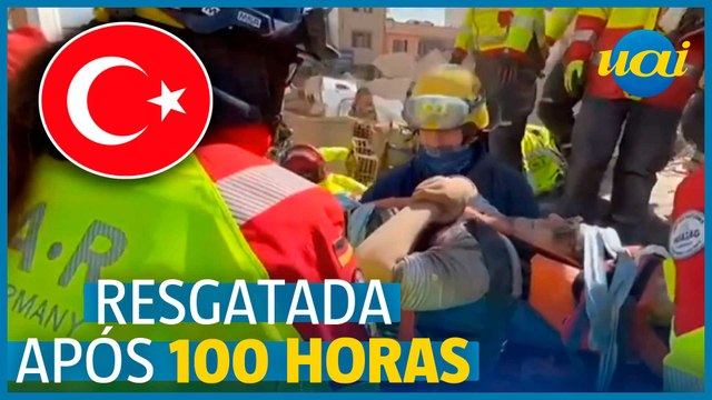 Mulher é resgatada após 100 horas debaixo de escombros