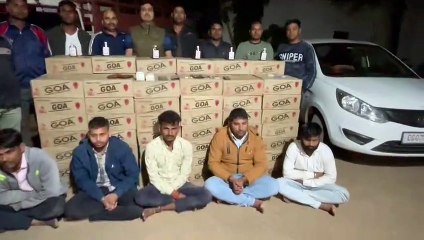 फिल्म स्टाइल में पांच कुख्यात शराब तस्कर पकड़े गए