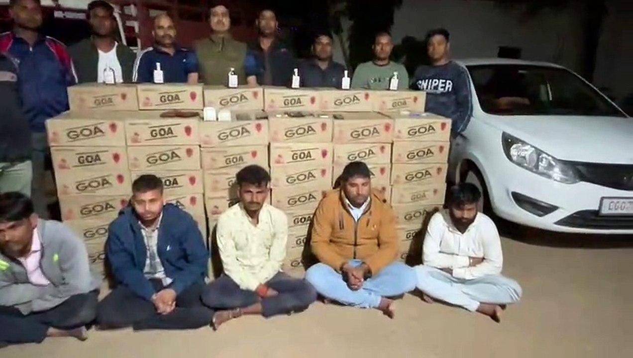 फिल्म स्टाइल में पांच कुख्यात शराब तस्कर पकड़े गए