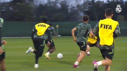 Último entrenamiento del Real Madrid antes de la final del Mundial de Clubes