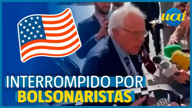 Bolsonaristas tentam impedir fala de Sanders sobre Lula