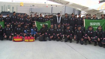 فريق البحث والإنقاذ السعودي المكون من حوالي 100 متخصص يصل غازي عنتاب