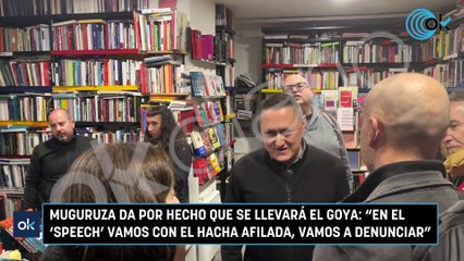 Muguruza da por hecho que se llevará el Goya: "En el 'speech' vamos con el hacha afilada, vamos a denunciar"