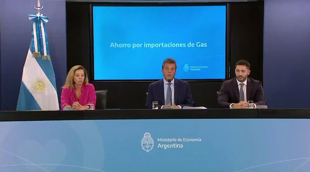 Massa anunció un ahorro de más de US$ 2.100 millones en las importaciones de gas