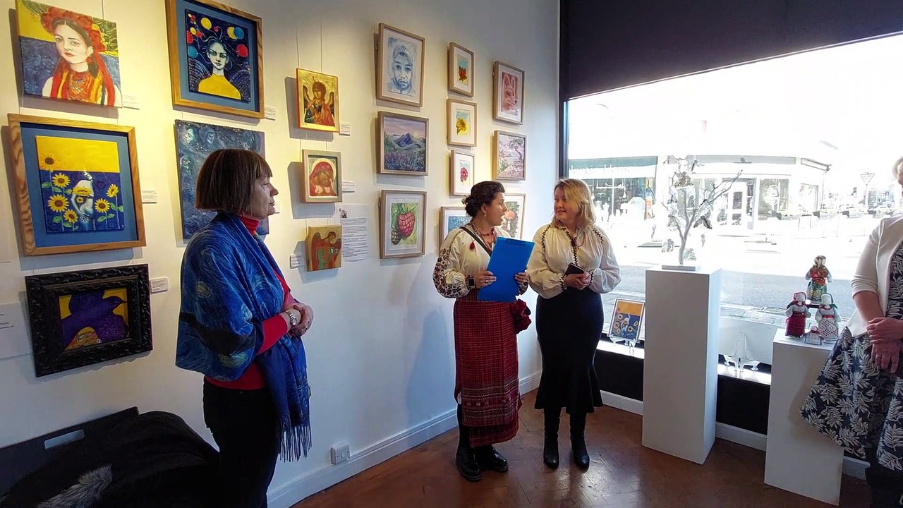 New Ukrainian art gallery in Worthing: Girl's drawings to be sent to Jupiter and boy's paper guns share powerful message