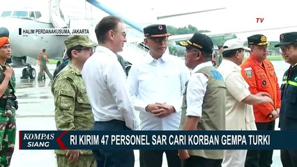 下载视频: Indonesia Kirim 47 Personel SAR Cari Korban Gempa Turki dan Suriah