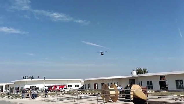 सभास्थल के पास नए हेलीपेड का निर्माण शुरू, सेना के हेलीकॉप्टरों ने किया रिहर्सल