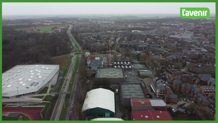 Le Brabant wallon vu du ciel :  Le Complexe sportif de Blocry / Louvain-la-Neuve