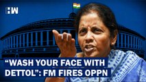 Wash Your Face With Dettol': FM Nirmala Sitharaman Slams Congress Over Corruption Charges |
