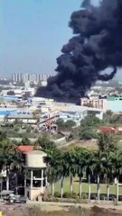 Fierce fire in the factory - frequent blasts