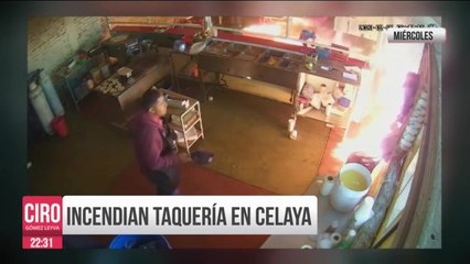 Criminales incendian taquería con trabajadores dentro en Celaya