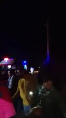 नशे में था बस का चालक, नाले में पलटी, 40 घायल