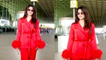 Urvashi Rautela का Red Outfit में दिखा कातिलाना अंदाज़