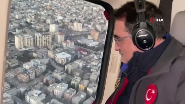 Bakan Dönmez, depremden etkilenen enerji hatları ve onarımını inceledi