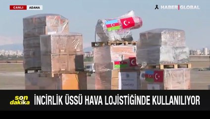 Azerbaycan'dan bir yardım uçağı daha geldi