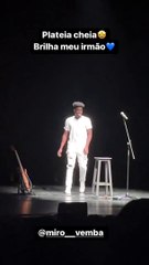 Miguel Vicente e Bárbara Parada radiantes com sucesso de show de Miro Vemba