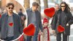 Just three of us! Bradley Cooper smiles with Irina Shayk as they both hold hands with daughter Lea