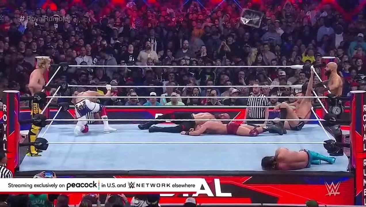 Logan Paul and Ricochet's unbelievable mid-air collision_ WWE Royal Rumble 2023 highlights