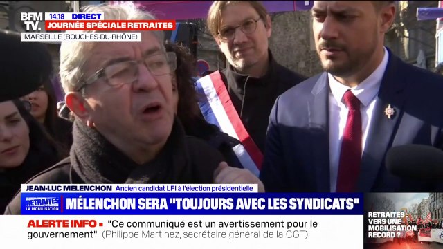 Face à la réforme des retraites, Jean-Luc Mélenchon sent une très grande détermination chez les Français