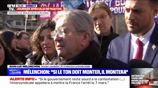 Retraites: Les macronistes traitent les gens comme du bétail estime Jean-Luc Mélenchon