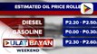 Panibagong big-time rollback sa presyo ng diesel at kerosene, asahan sa papasok na linggo