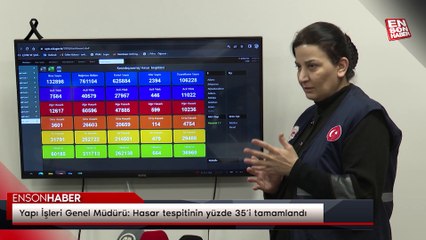 Yapı İşleri Genel Müdürü Banu Aslan: Hasar tespitinin yüzde 35’i tamamlandı