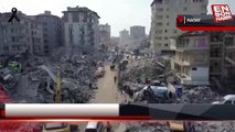 Depremin 6'ncı gününde Hatay’daki korkunç yıkım havadan görüntülendi