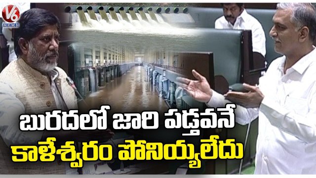 Minister Harish Rao Satires On Bhatti Vikramarka _ Telangana Assembly _ V6 News