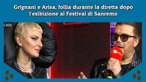 Grignani e Arisa, follia durante la diretta dopo l'esibizione al Festival di Sanremo