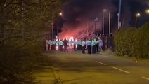 Police van set on fire in violent protests outside Knowsley hotel housing asylum seekers