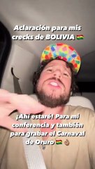Luisito responde a la polémica por su llegada al Carnaval de Oruro