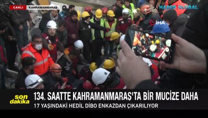 Kahramanmaraş'ta bir mucize daha! 16 yaşındaki Hedil, 135. saatte sağ olarak kurtarıldı