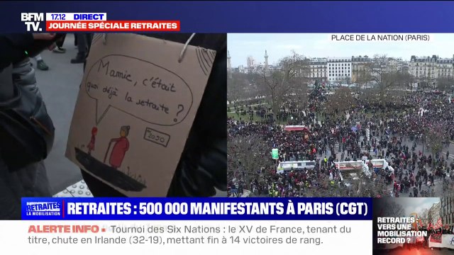 Mamie, c'était quoi déjà la retraite? : des manifestants sont venus en famille ce samedi pour protester contre la réforme des retraites