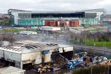 Roads open around Celtic Park after fire at recycling centre