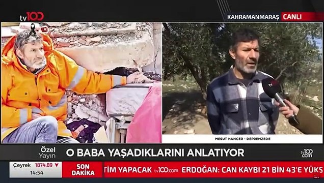 Depremin simgesi Mesut Hançer yaşadıklarını anlattı: Elin tuttum, yüzünü sevim başka çarem yoktu