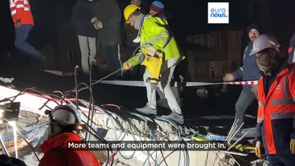 Watch: Euronews International Correspondent Anelise Borges with a Turkish earthquake rescue team
