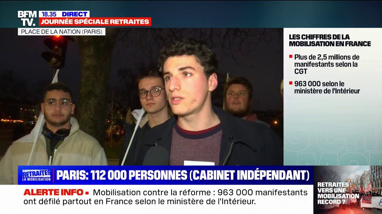 Colin Champion (La Voix lycéenne): "Le 7 mars, s'il faut bloquer le pays, on bloquera le pays, on bloquera nos lycées, on bloquera nos universités"