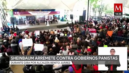 Sheinbaum arremete contra gobiernos panistas; “se aliaron con el narco”, dice