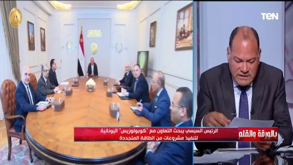 "تعزيز دور الطاقة المتجددة وتعظيم قيمتها".. الديهي يكشف تفاصيل ما جاء في اجتماعات الرئيس السيسي