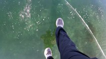 Ice Freezes Crystal Clear on Munising Bay