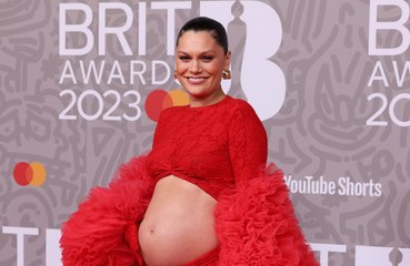 Pregnant Jessie J jokes she’s desperate for food as she arrives for BRITs