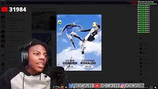 iShowSpeed reacts to Victor Osimhen beating Cristiano Ronaldo's Jump RECORD