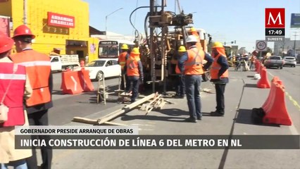 NL arranca obras de la Línea 6; "estamos seguros que le van a meter turbo", dice Samuel García