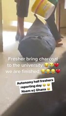 Ghanaian fresh level 100 student sends a bag of charcoal to school