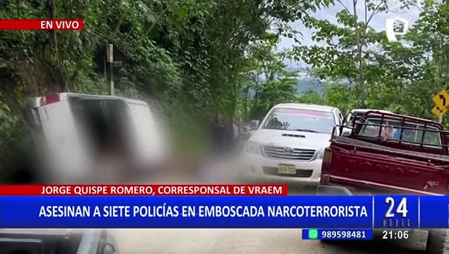 Vraem: restos de policías asesinados en emboscada serán trasladados a Lima
