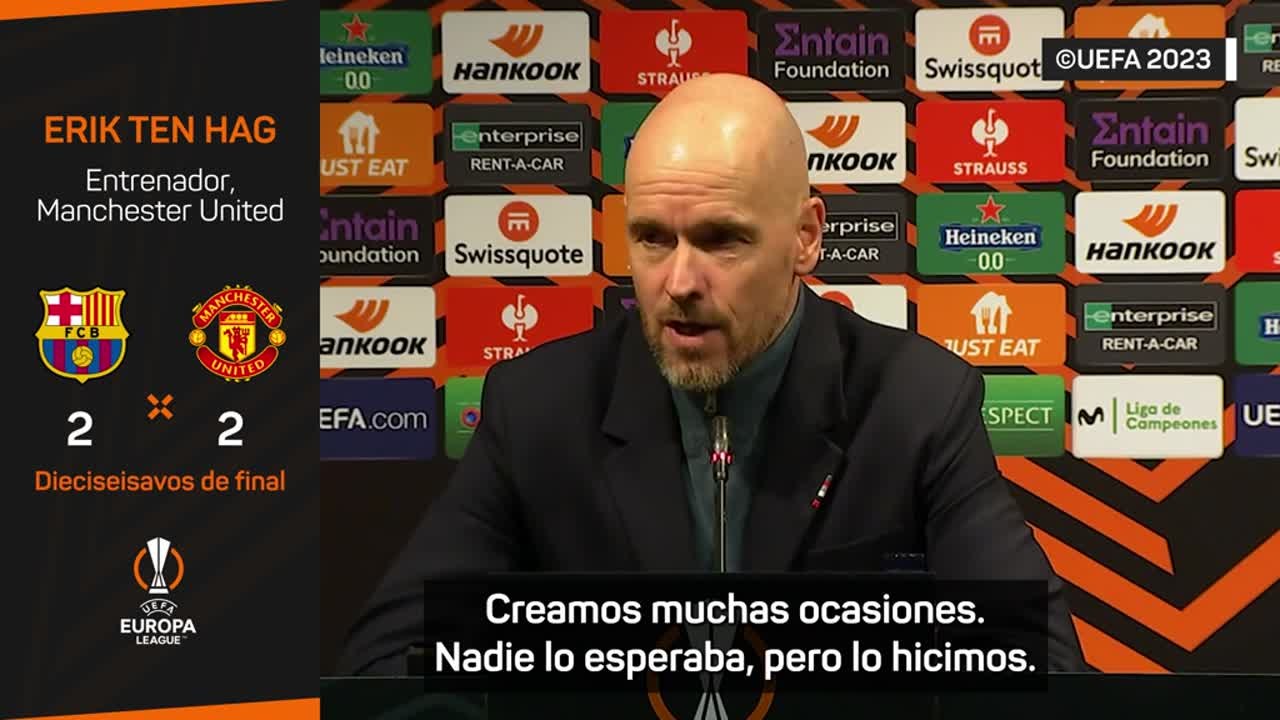 EUROPA LEAGUE | BARCELONA 2 - MANCHESTER UNITED 2 | Rueda de prensa de TEN HAG | Diario AS