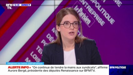 Aurore Bergé estime que "plus de temps" de débat à l'Assemblée "ça aurait été plus d'amendements"