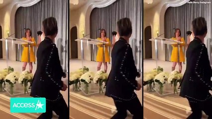 Halle Berry Falls On Her Face At Charity Event & Recovers Like A CHAMP