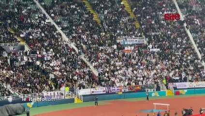 أعلام عربية وإفريقية حاضرة في مدرجات مركب الرباط بنهائي _الموندياليتو_